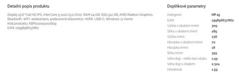 HP OmniBook 5 notebook Intel Core 5, 24 GB RAM, 512 GB SSD — fotografie 2